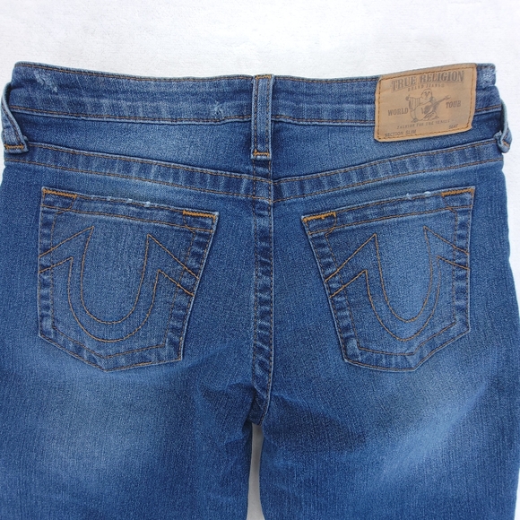 True Religion Jeans Women's Size 18 Slim Blue Mid Rise Denim - Picture 3 of 9